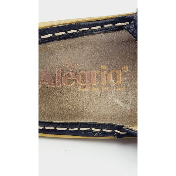 Alegria Womens Van Leather Multi Colored Thong Sandal - Size 38‎ / US 7.5 - Picture 8 of 9